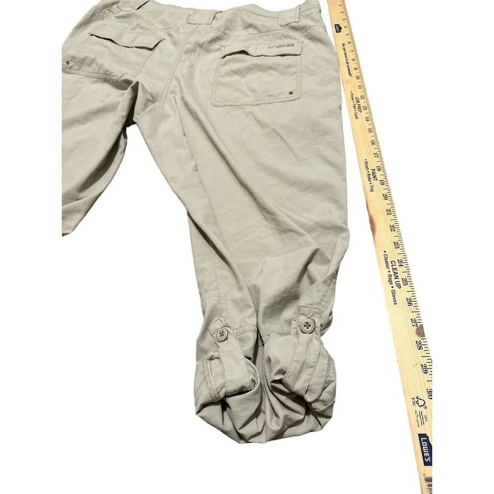 Columbia Mens Field‎ Gear Omni Shield Pants Size 38x32 Beige Roll Up Pants